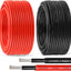Cable solar 10 AWG 60 pies negro y rojo para exteriores