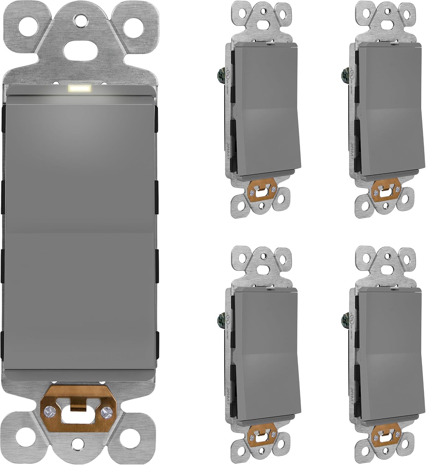 Interruptor decorativo iluminado acabado mate 15A 125V UL