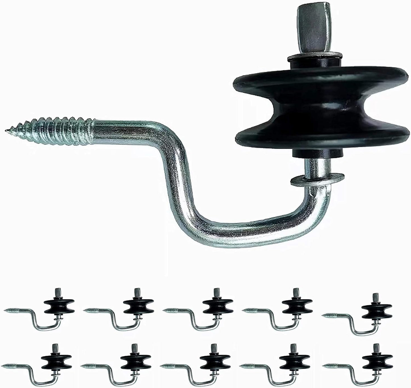 10 Anclajes Eléctricos para Postes de Madera Aisladores