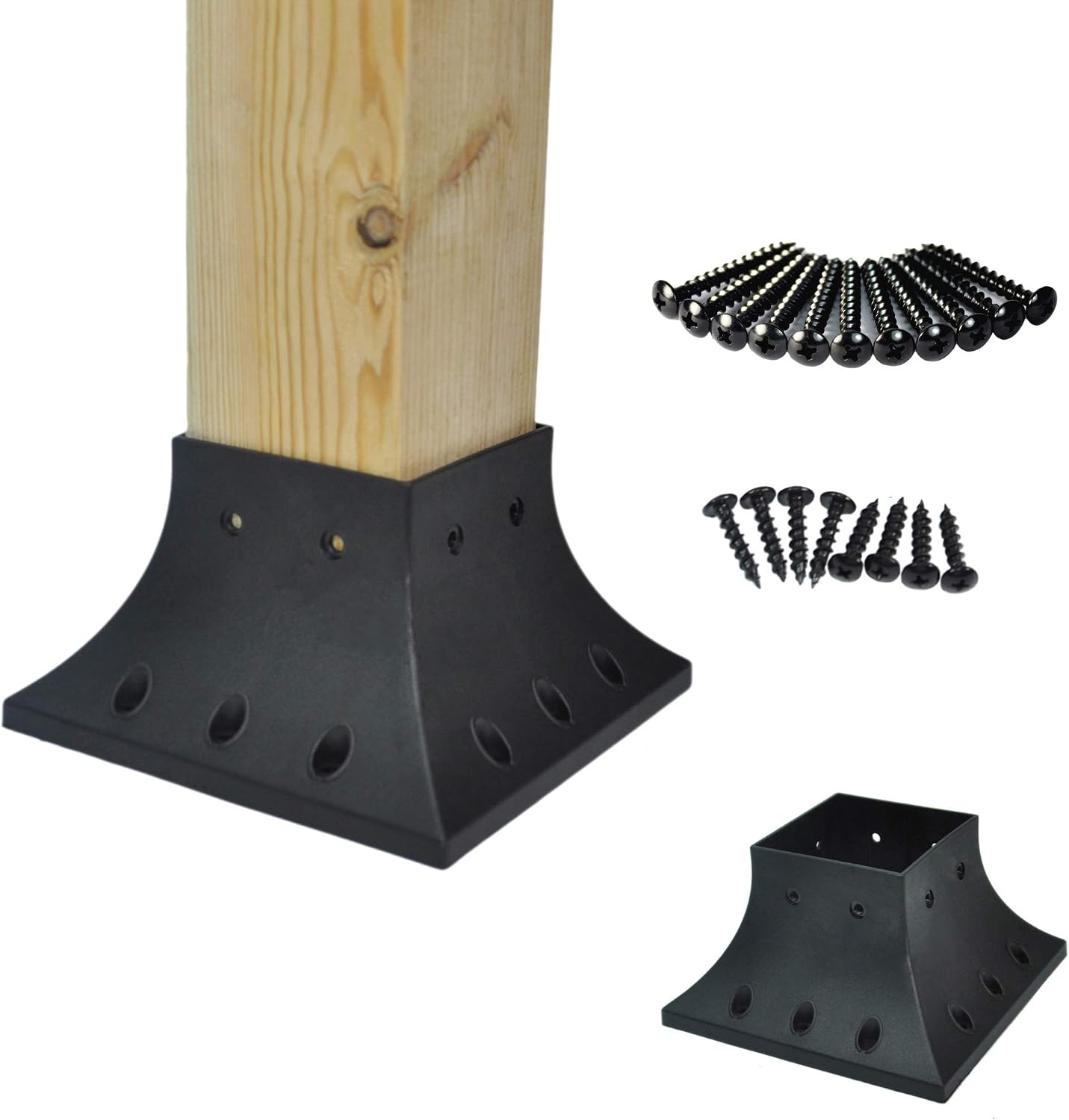 Cubierta poste 4x4 pulg con falda brida para terraza barandilla
