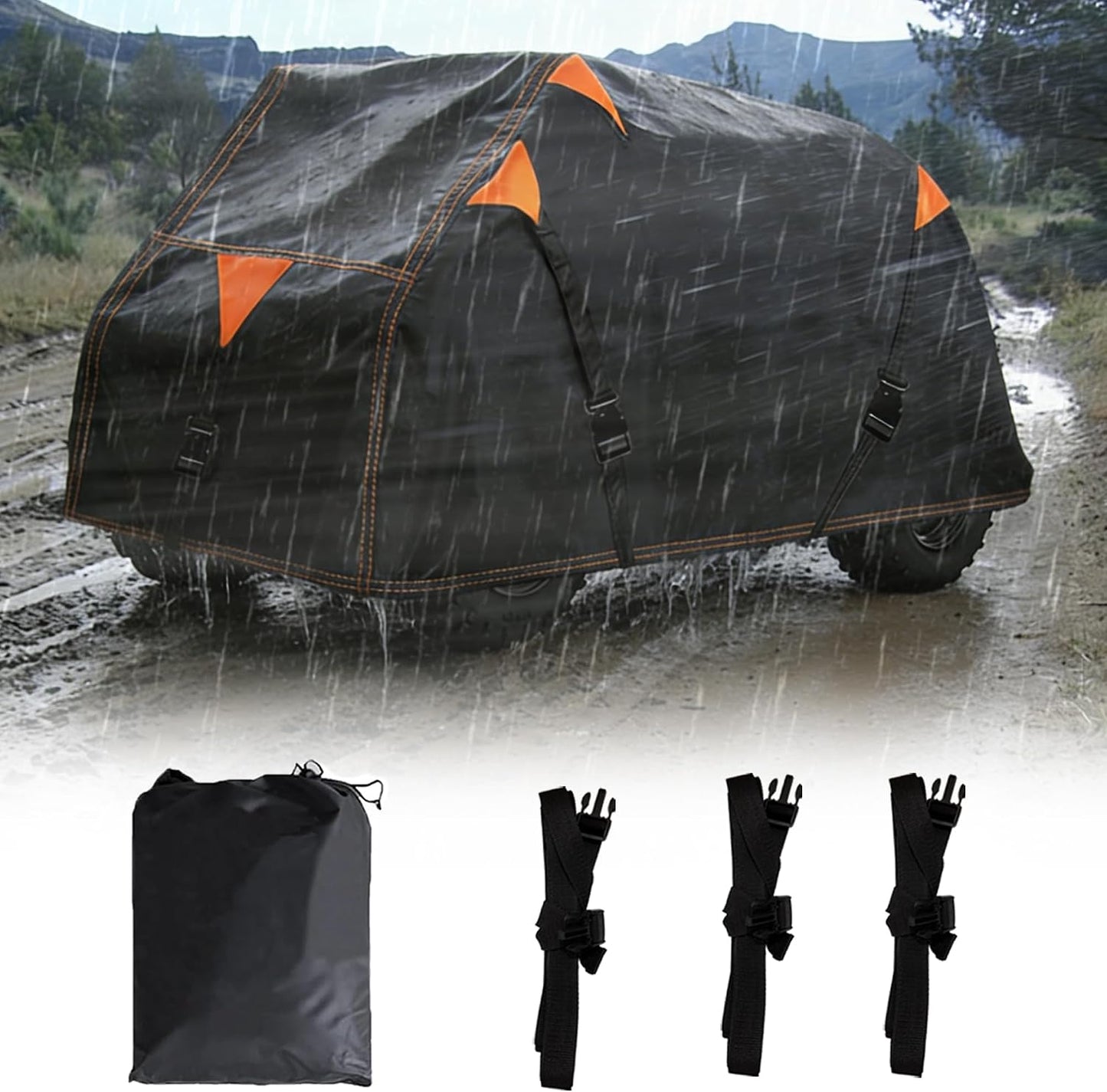 Cubierta ATV 900D 91x49x51" con 3 correas ajustables