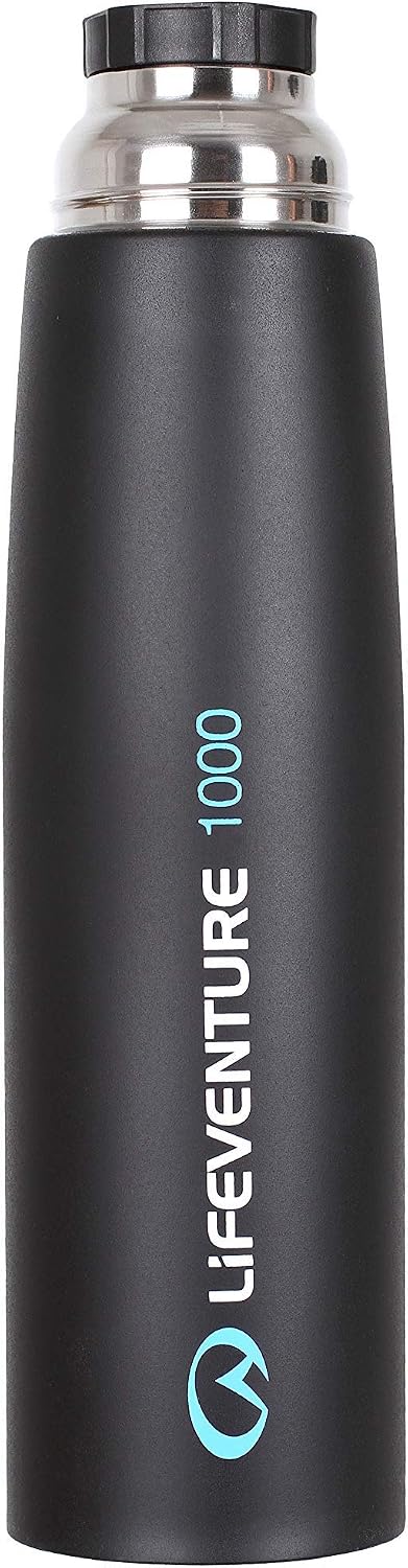 Frasco térmico doble pared 1L gris oscuro