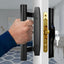 Kit repuesto manija puerta corrediza vidrio aluminio negro