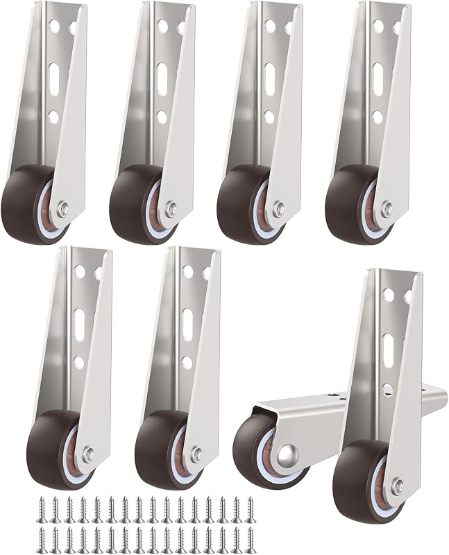 8 Ruedas Giratorias Silenciosas 1pulg para Muebles