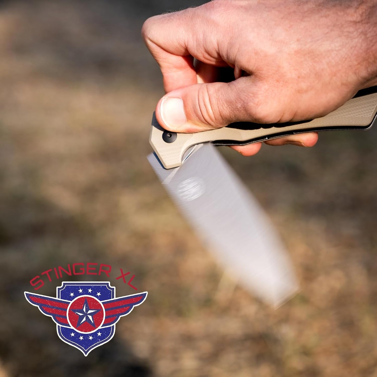 Cuchillo plegable Stinger XL acero muela plana G10