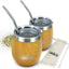 Set taza yerba mate bombilla 2 calabazas 8oz madera Burl