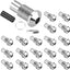 20 Pzas Holder LED Bisel Redondo Cobre Cromo