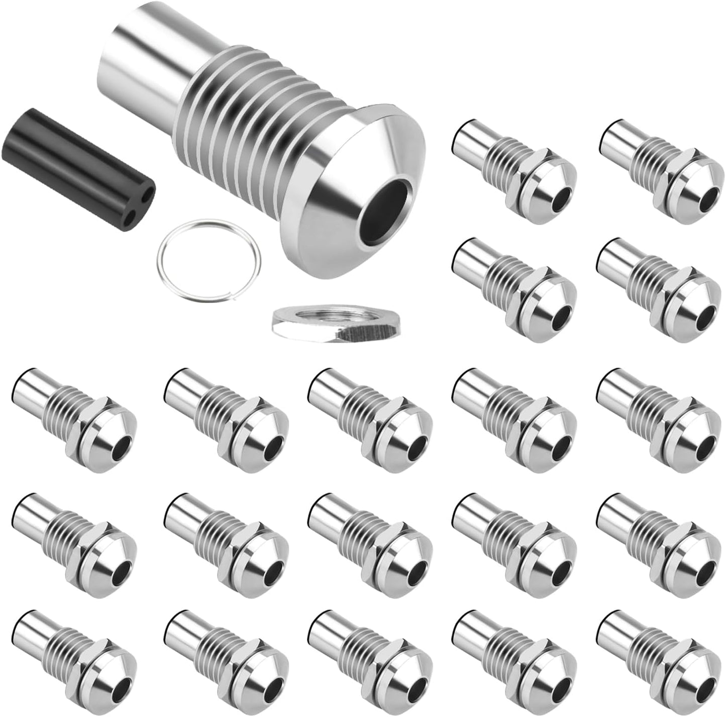20 Pzas Holder LED Bisel Redondo Cobre Cromo