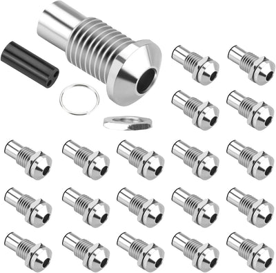 20 Pzas Holder LED Bisel Redondo Cobre Cromo