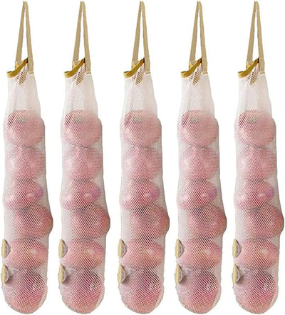 Bolsas malla colgantes para frutas y verduras 5 pzas