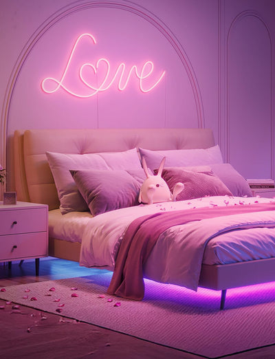 Luces neón RGBIC inteligentes para dormitorio y pared con