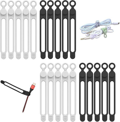 20 Pzas Bridas Cable Organizador Reutilizable