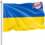 Bandera Ucrania 3x5ft nailon 210D rayas doble cara