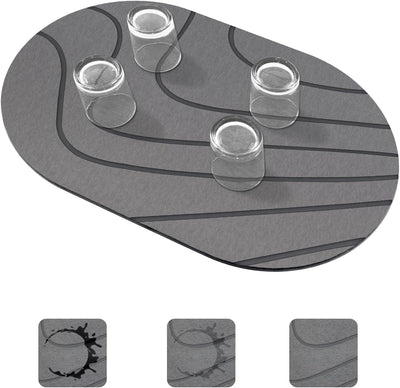 Tapete piedra secado rápido cocina 24x16pulg doble cara