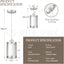 Luces colgantes níquel cepillado isla cocina pack 3