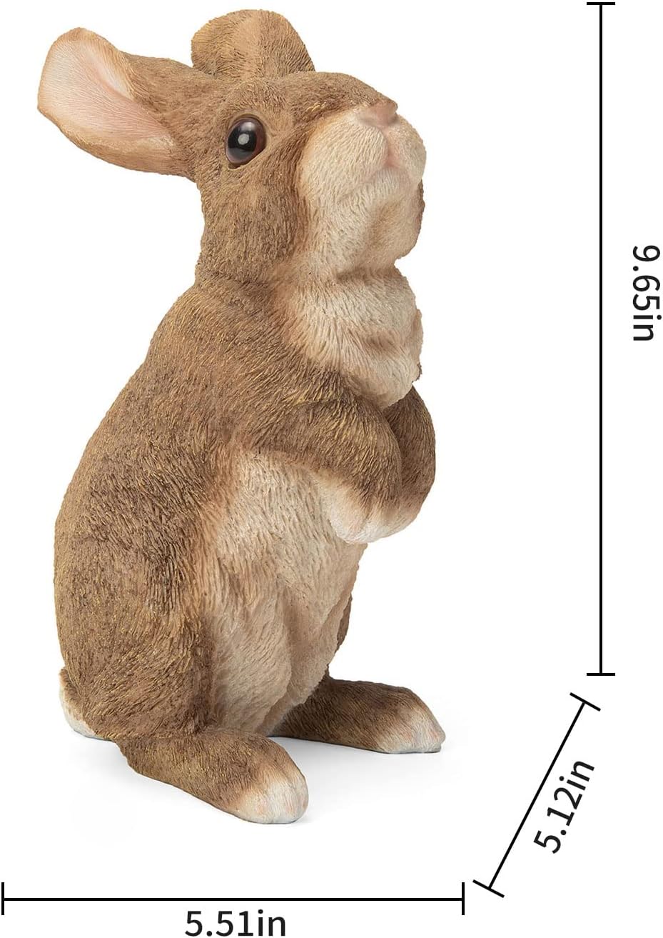 Estatua conejo jardín resina 9.5" decoración Pascua