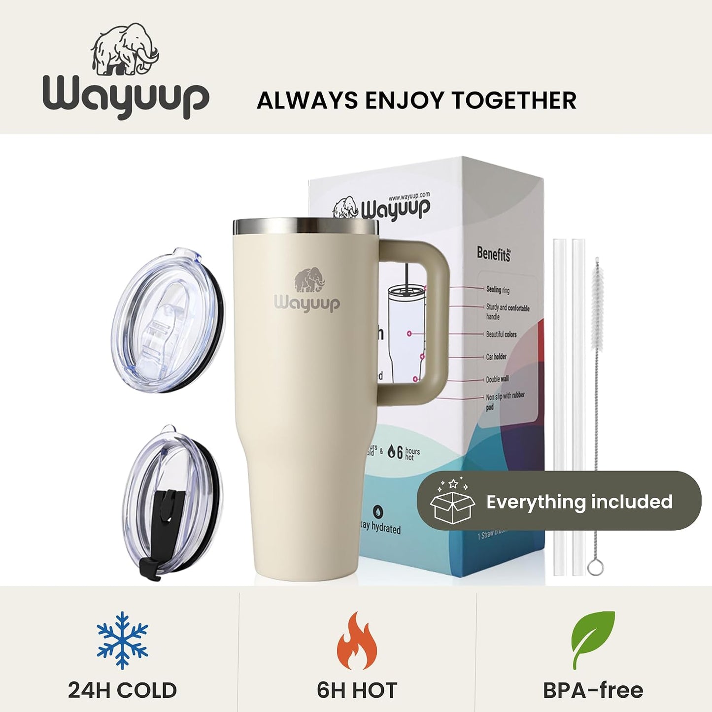 Vaso acero inox doble pared 40oz con popote antiderrap