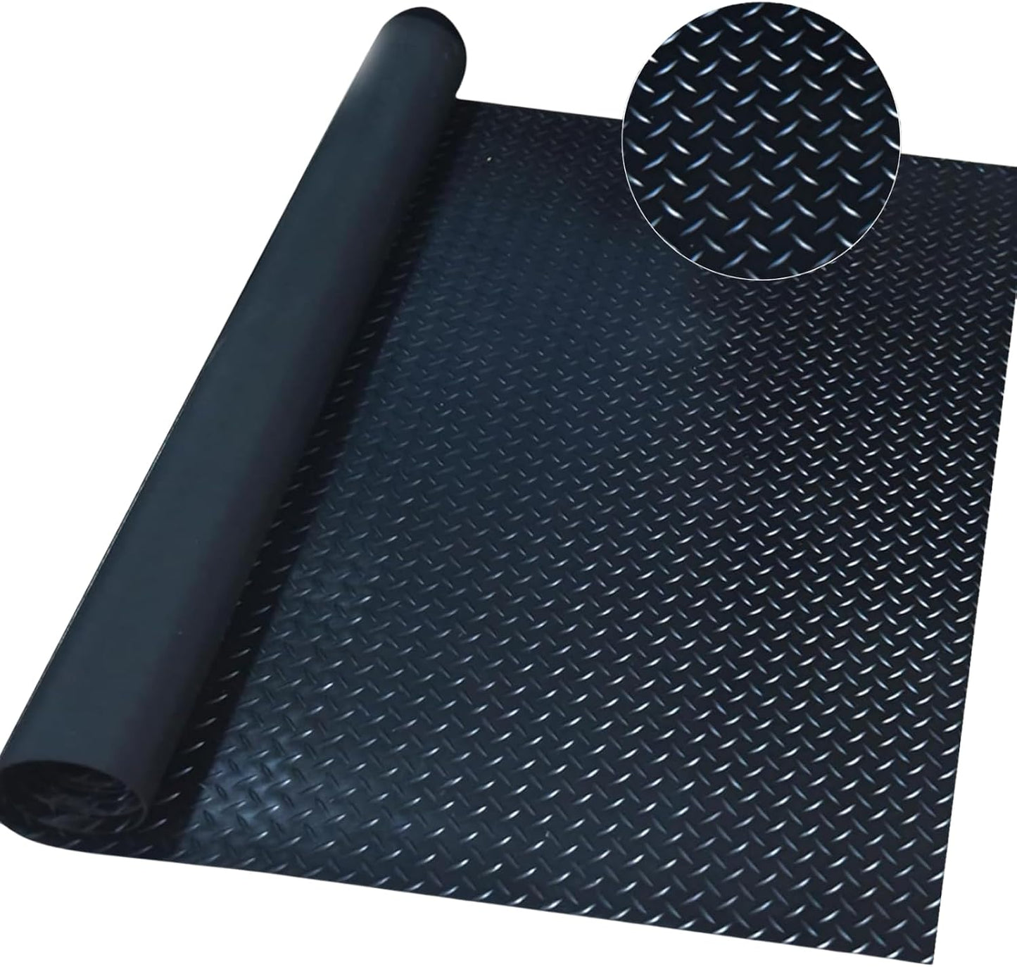 Tapete goma antiderrap 4x6ft negro para hogar y garaje