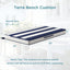 Cojín banco exterior 36x18pulg impermeable rayas bretonas