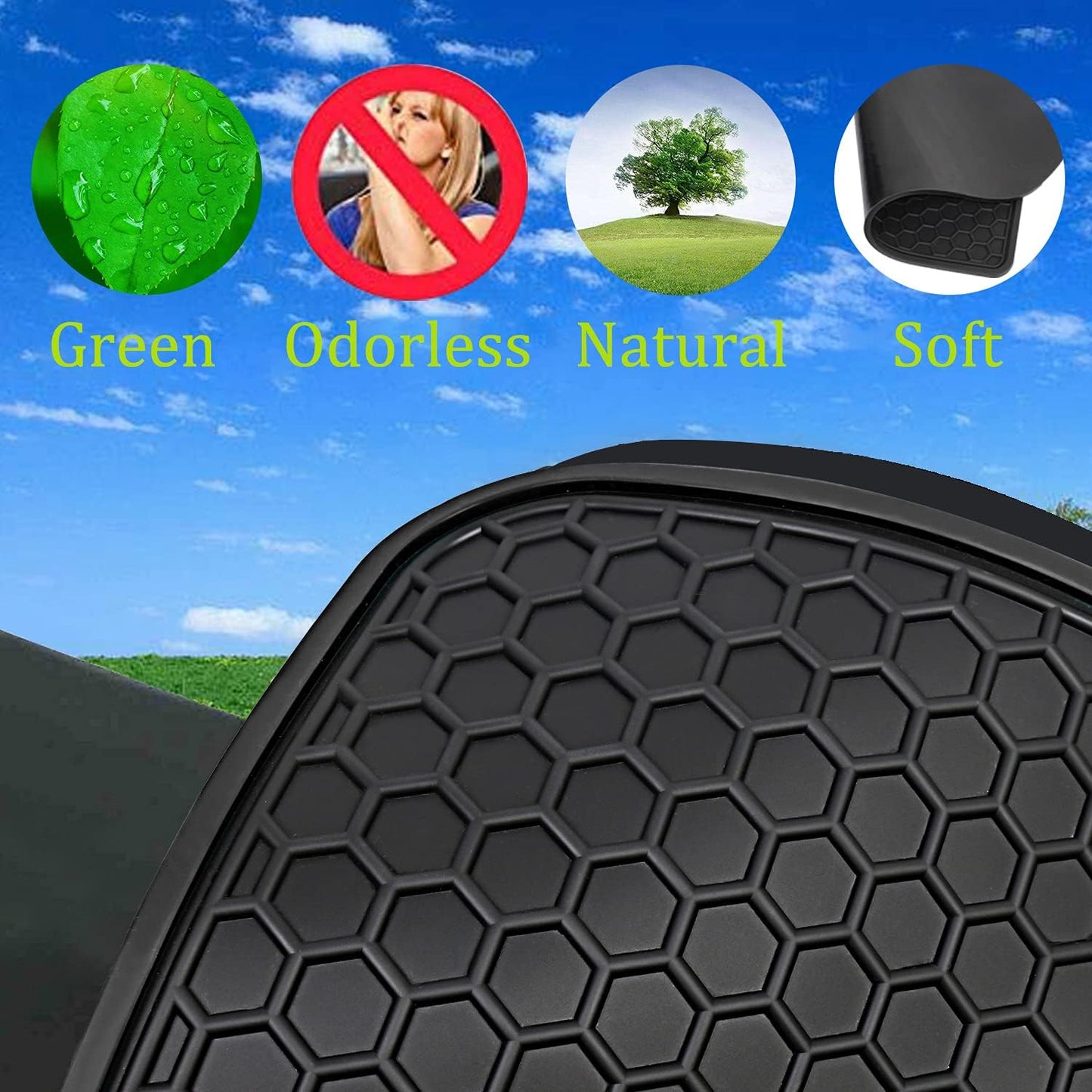Alfombrillas coche VW Jetta 2010-18 sedán goma negra