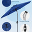 Sombrilla patio con manivela 8 varillas resistentes UV