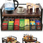 Organizador bolsitas té madera 6 compartimentos cocina barra café