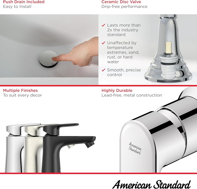 Grifo baño pequeño cromado 1.2 GPM