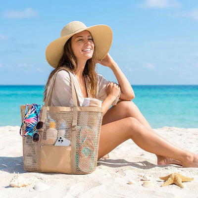 Bolso playa malla para mujer