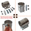 Abrazadera escape 2.5" junta acero inox 2 pzas