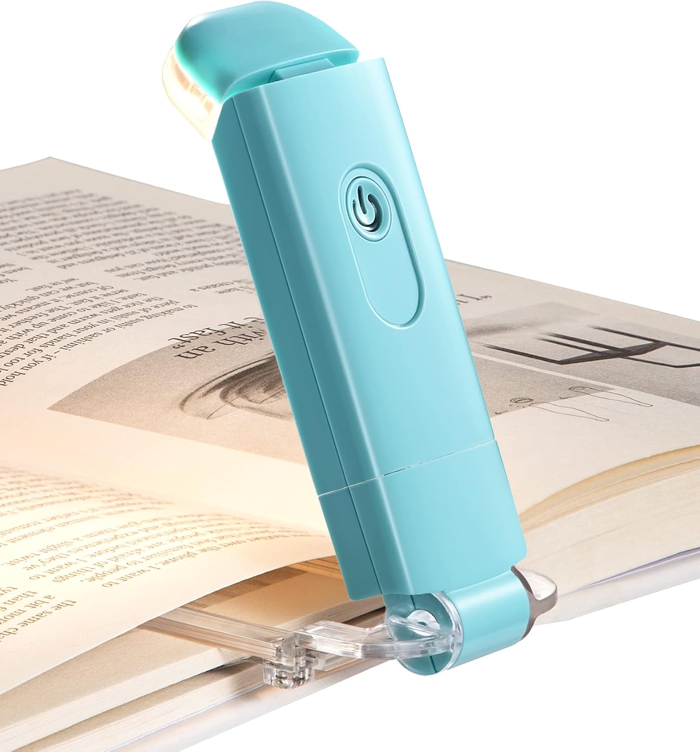 Luz lectura USB recargable brillo ajustable blanco cálido