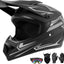 Casco motocross niños cara completa set 4 pzas