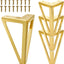 Set 4 patas doradas para muebles 6pulg metal moderno
