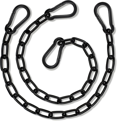 2 Cadenas Colgantes 25" con 4 Mosquetones 660lb para Hamaca