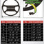 Funda cuero volante auto con costura talla M2 negro