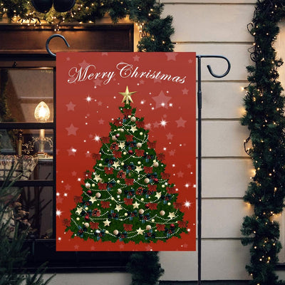Banderas navidad 12x18pulg doble cara arpillera jardín
