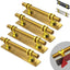 Manijas autoadhesivas acero inox dorado 5pulg set 4