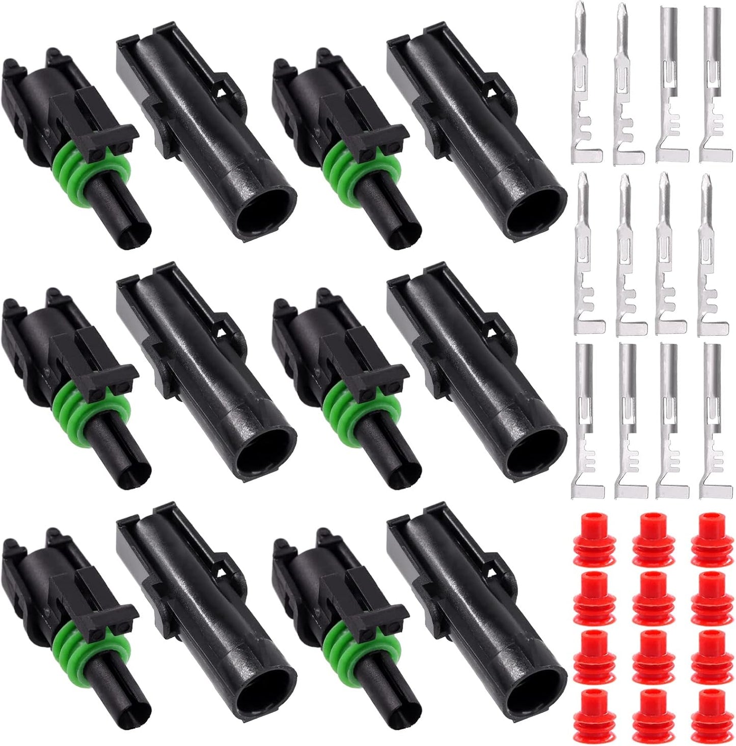 36 Pzas Kit Conectores Cable Auto 1 Pin Impermeables