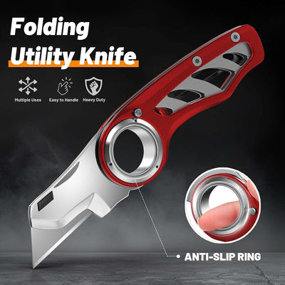 Navaja plegable bolsillo cuchillas cambio rápido cuerpo aluminio