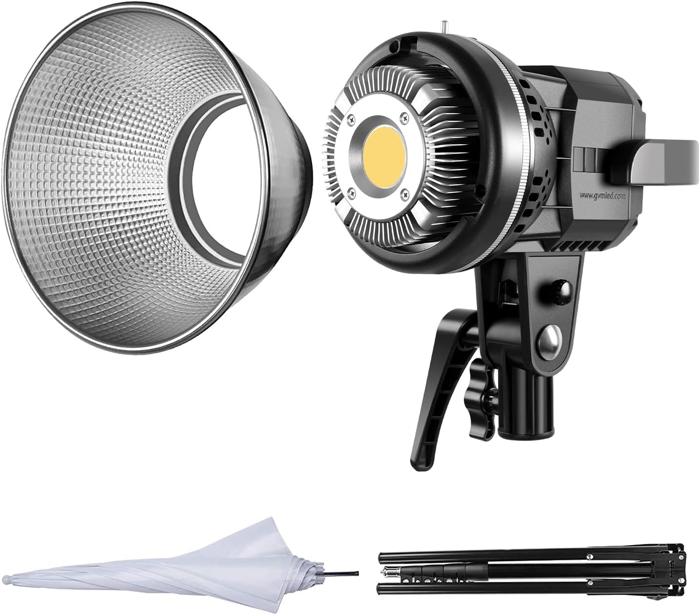 Luz LED 80W CRI97 5600K con reflector para video y fotografía