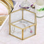 Caja organizadora cristal dorado para joyas