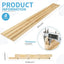 Panel listones madera 4pzas 96x5.7pulg techo decoración