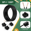 Cable 100ft 18/2 con 6 enchufes para tira LED negro