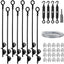 Kit 8 anclajes tierra 18pulg 30.5m cable galvanizado