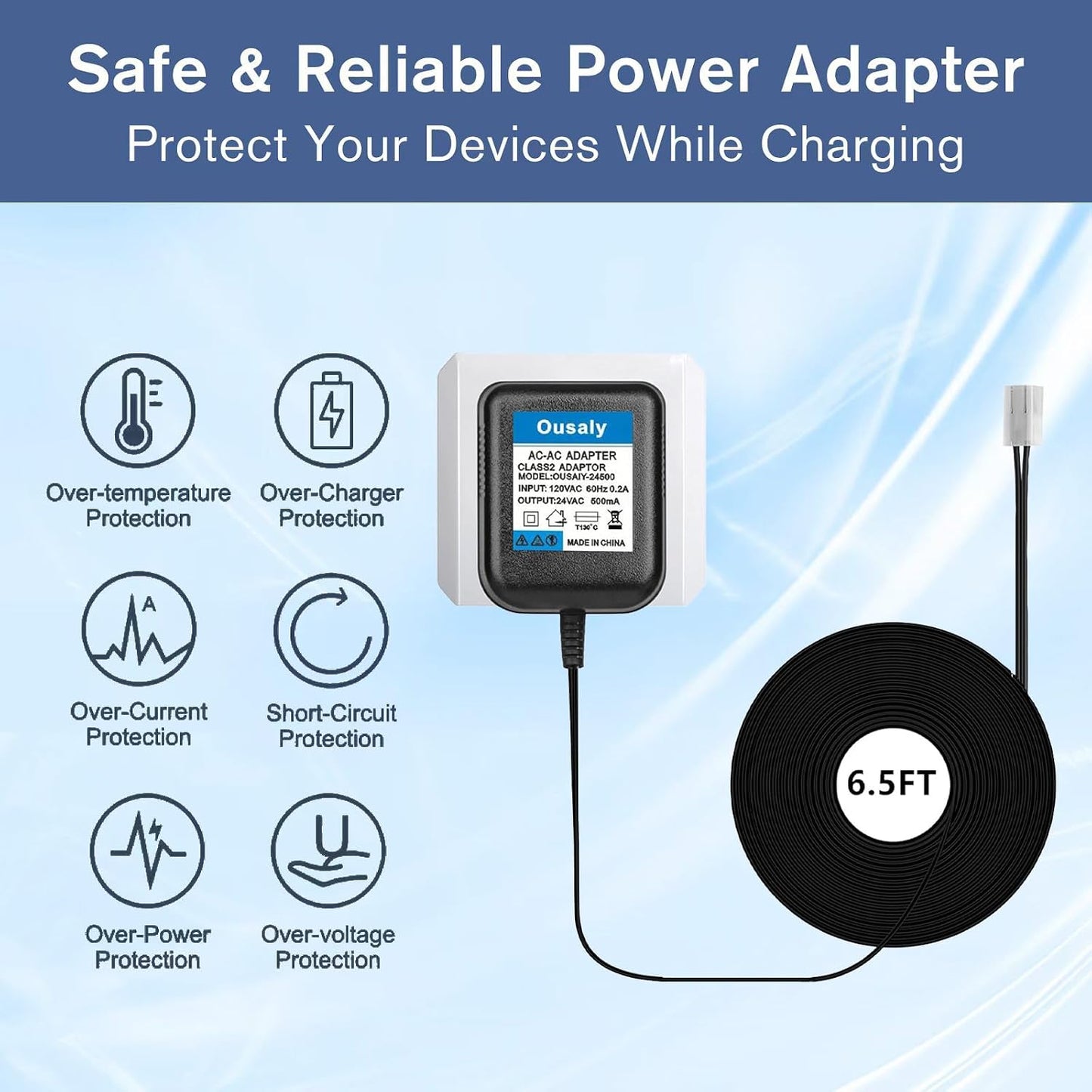 Transformador 24V CA para rociadores y temporizadores Rain