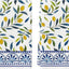 Juego de 2 toallas de cocina de verano a rayas de limones 18 x 26