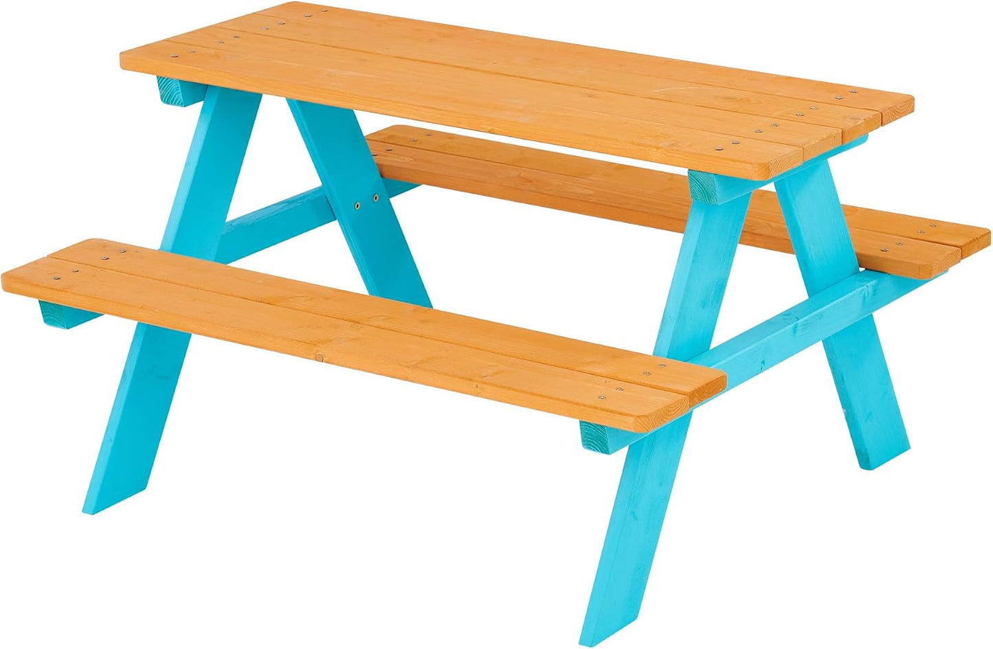 Set mesa y bancas picnic madera niños exteriores