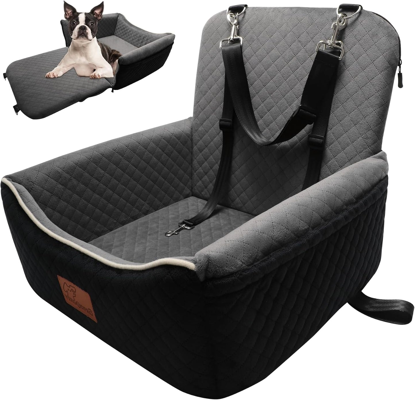 Cama asiento auto perros 2en1 hasta 35lb espuma