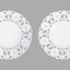2 Pzas Platos Madera Blanca 13pulg Flores Mesa Comedor