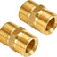 Conector manguera lavadora M22-0.551" latón 2 Uds