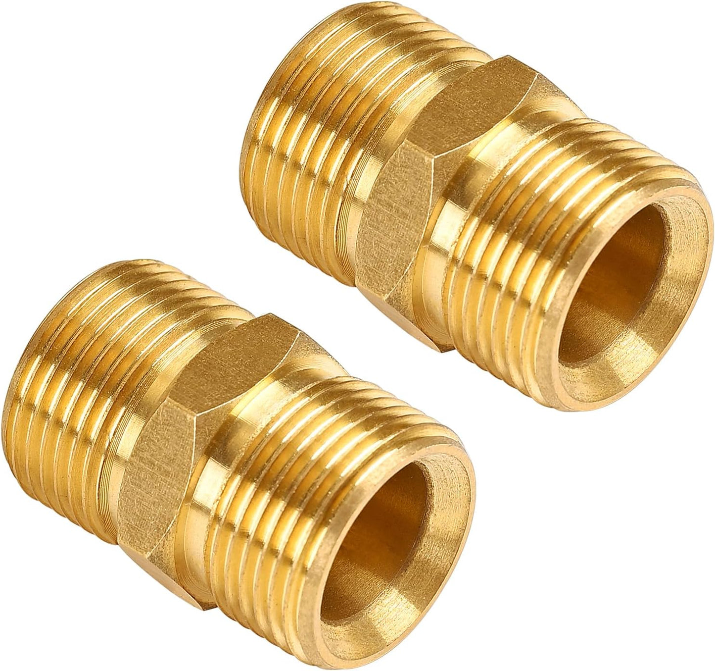 Conector manguera lavadora M22-0.551" latón 2 Uds
